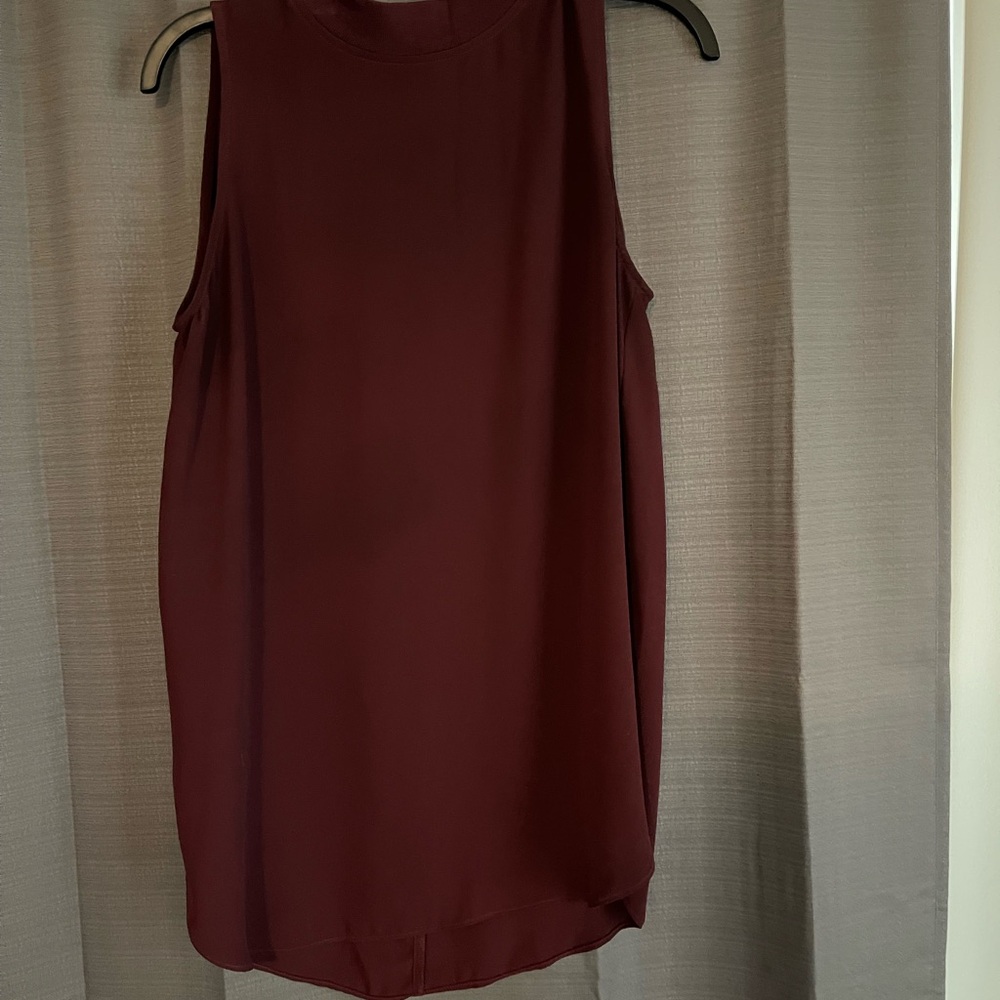 LOFT Rich Burgundy Sleeveless Tank Top